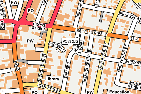 PO33 2JG map - OS OpenMap – Local (Ordnance Survey) PO33 2JG map - OS OpenMap – Local (Ordnance Survey)