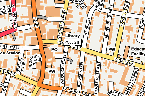 PO33 2JH map - OS OpenMap – Local (Ordnance Survey) PO33 2JH map - OS OpenMap – Local (Ordnance Survey)