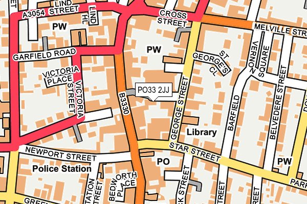 PO33 2JJ map - OS OpenMap – Local (Ordnance Survey) PO33 2JJ map - OS OpenMap – Local (Ordnance Survey)