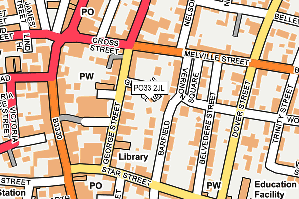 PO33 2JL map - OS OpenMap – Local (Ordnance Survey) PO33 2JL map - OS OpenMap – Local (Ordnance Survey)