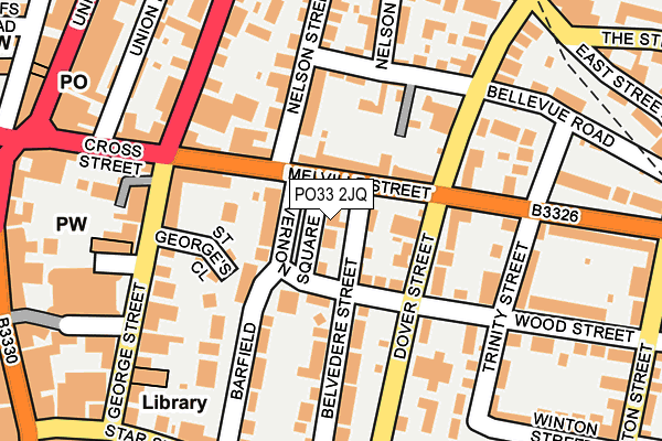 PO33 2JQ map - OS OpenMap – Local (Ordnance Survey) PO33 2JQ map - OS OpenMap – Local (Ordnance Survey)