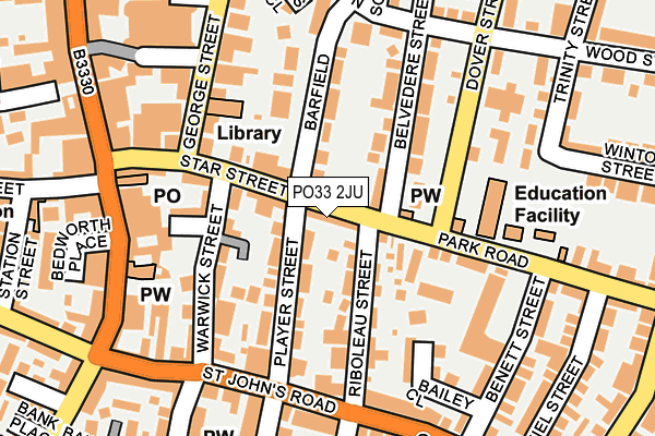 PO33 2JU map - OS OpenMap – Local (Ordnance Survey) PO33 2JU map - OS OpenMap – Local (Ordnance Survey)