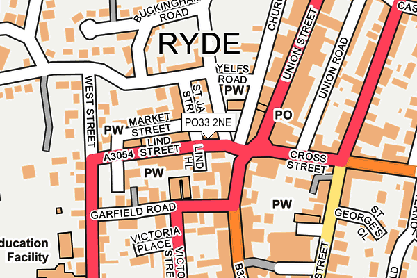 PO33 2NE map - OS OpenMap – Local (Ordnance Survey) PO33 2NE map - OS OpenMap – Local (Ordnance Survey)