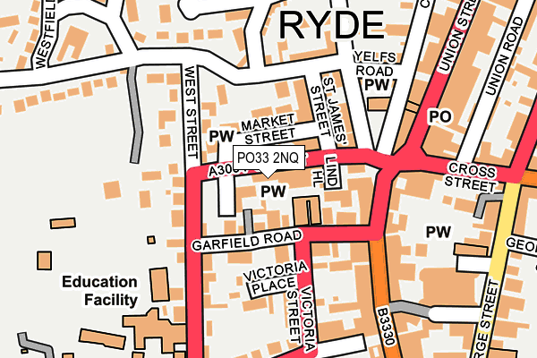 PO33 2NQ map - OS OpenMap – Local (Ordnance Survey) PO33 2NQ map - OS OpenMap – Local (Ordnance Survey)