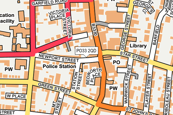PO33 2QD map - OS OpenMap – Local (Ordnance Survey) PO33 2QD map - OS OpenMap – Local (Ordnance Survey)