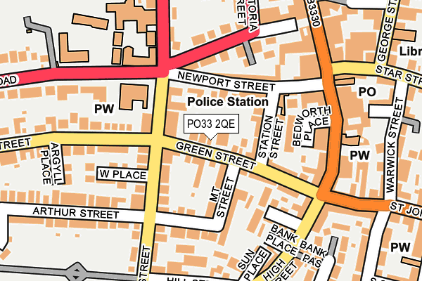 PO33 2QE map - OS OpenMap – Local (Ordnance Survey) PO33 2QE map - OS OpenMap – Local (Ordnance Survey)