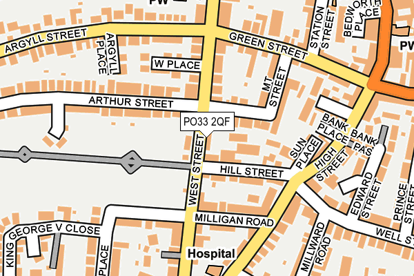 PO33 2QF map - OS OpenMap – Local (Ordnance Survey) PO33 2QF map - OS OpenMap – Local (Ordnance Survey)