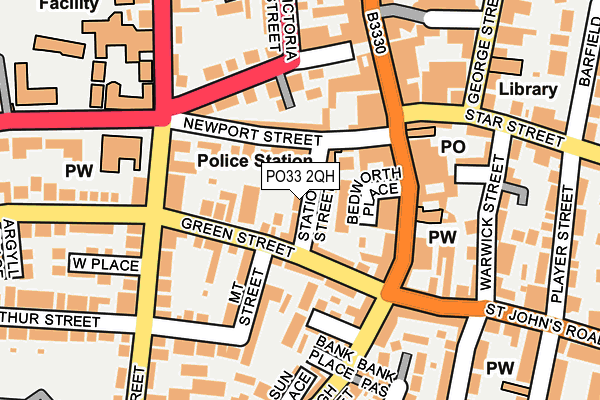 PO33 2QH map - OS OpenMap – Local (Ordnance Survey) PO33 2QH map - OS OpenMap – Local (Ordnance Survey)