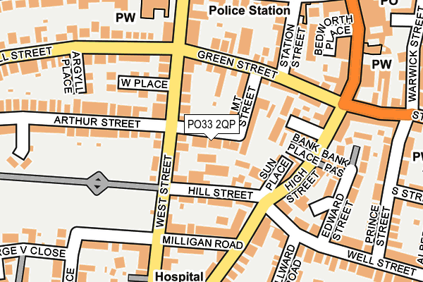 PO33 2QP map - OS OpenMap – Local (Ordnance Survey) PO33 2QP map - OS OpenMap – Local (Ordnance Survey)