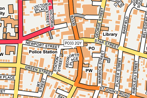 PO33 2QY map - OS OpenMap – Local (Ordnance Survey) PO33 2QY map - OS OpenMap – Local (Ordnance Survey)