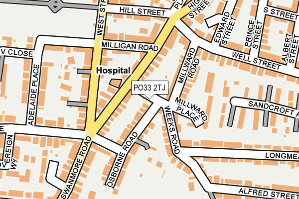 PO33 2TJ map - OS OpenMap – Local (Ordnance Survey) PO33 2TJ map - OS OpenMap – Local (Ordnance Survey)