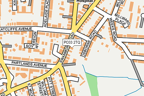 PO33 2TQ map - OS OpenMap – Local (Ordnance Survey) PO33 2TQ map - OS OpenMap – Local (Ordnance Survey)