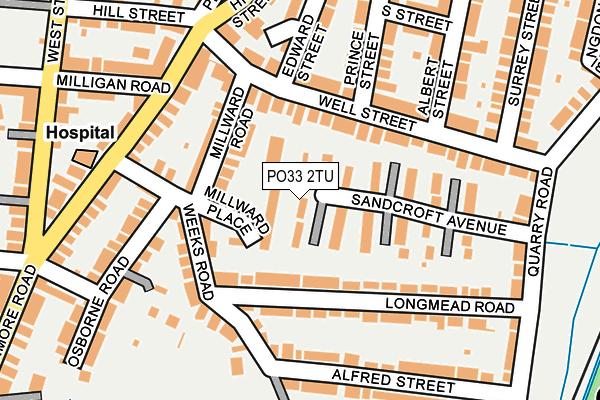 PO33 2TU map - OS OpenMap – Local (Ordnance Survey) PO33 2TU map - OS OpenMap – Local (Ordnance Survey)