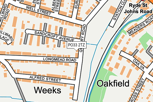 PO33 2TZ map - OS OpenMap – Local (Ordnance Survey)