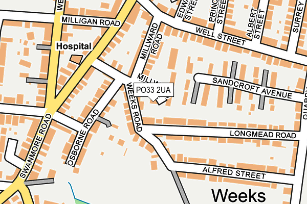 PO33 2UA map - OS OpenMap – Local (Ordnance Survey) PO33 2UA map - OS OpenMap – Local (Ordnance Survey)