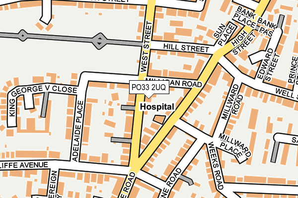 PO33 2UQ map - OS OpenMap – Local (Ordnance Survey) PO33 2UQ map - OS OpenMap – Local (Ordnance Survey)