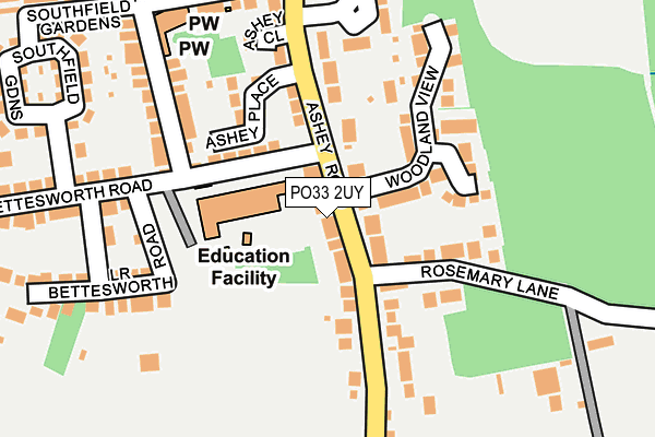PO33 2UY map - OS OpenMap – Local (Ordnance Survey) PO33 2UY map - OS OpenMap – Local (Ordnance Survey)