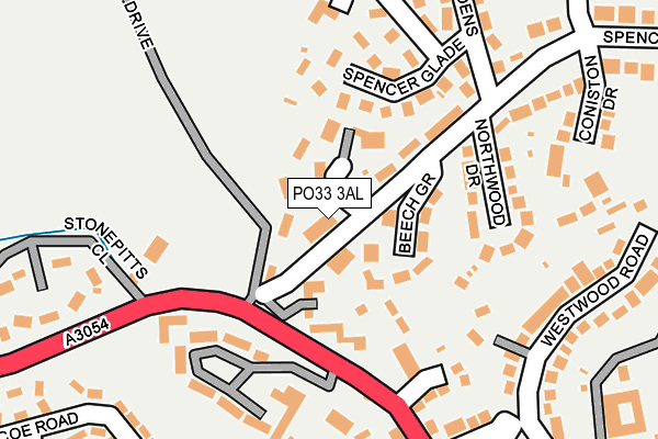 PO33 3AL map - OS OpenMap – Local (Ordnance Survey) PO33 3AL map - OS OpenMap – Local (Ordnance Survey)