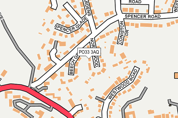 PO33 3AQ map - OS OpenMap – Local (Ordnance Survey) PO33 3AQ map - OS OpenMap – Local (Ordnance Survey)