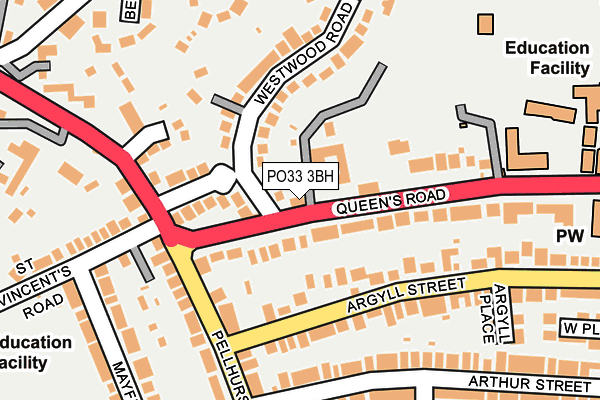 PO33 3BH map - OS OpenMap – Local (Ordnance Survey) PO33 3BH map - OS OpenMap – Local (Ordnance Survey)