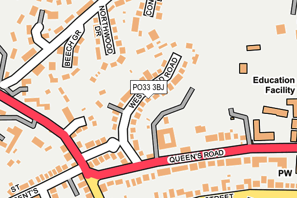 PO33 3BJ map - OS OpenMap – Local (Ordnance Survey) PO33 3BJ map - OS OpenMap – Local (Ordnance Survey)