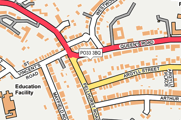 PO33 3BQ map - OS OpenMap – Local (Ordnance Survey) PO33 3BQ map - OS OpenMap – Local (Ordnance Survey)