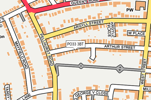 PO33 3BT map - OS OpenMap – Local (Ordnance Survey) PO33 3BT map - OS OpenMap – Local (Ordnance Survey)