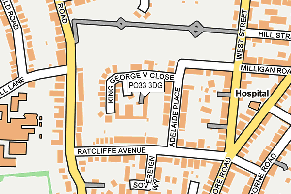 PO33 3DG map - OS OpenMap – Local (Ordnance Survey) PO33 3DG map - OS OpenMap – Local (Ordnance Survey)