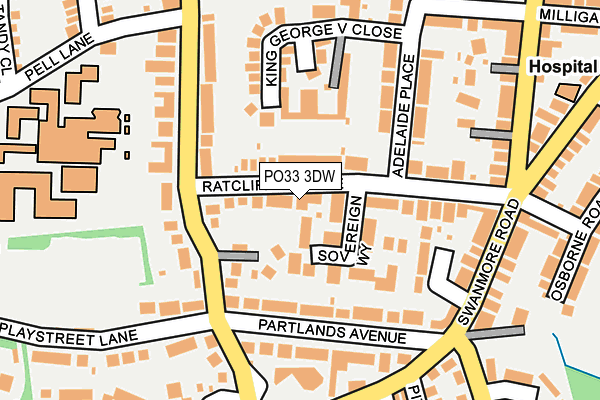 PO33 3DW map - OS OpenMap – Local (Ordnance Survey) PO33 3DW map - OS OpenMap – Local (Ordnance Survey)
