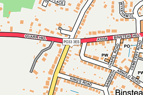 PO33 3ES map - OS OpenMap – Local (Ordnance Survey) PO33 3ES map - OS OpenMap – Local (Ordnance Survey)