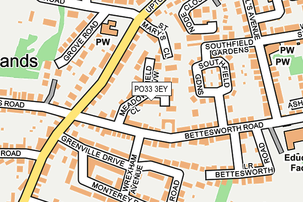 PO33 3EY map - OS OpenMap – Local (Ordnance Survey) PO33 3EY map - OS OpenMap – Local (Ordnance Survey)