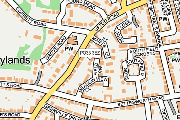 PO33 3EZ map - OS OpenMap – Local (Ordnance Survey) PO33 3EZ map - OS OpenMap – Local (Ordnance Survey)