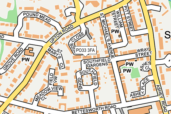 PO33 3FA map - OS OpenMap – Local (Ordnance Survey) PO33 3FA map - OS OpenMap – Local (Ordnance Survey)