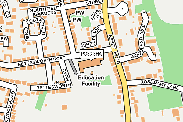 PO33 3HA map - OS OpenMap – Local (Ordnance Survey) PO33 3HA map - OS OpenMap – Local (Ordnance Survey)
