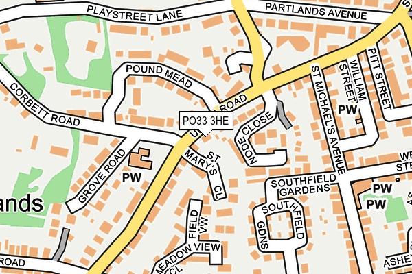 PO33 3HE map - OS OpenMap – Local (Ordnance Survey) PO33 3HE map - OS OpenMap – Local (Ordnance Survey)