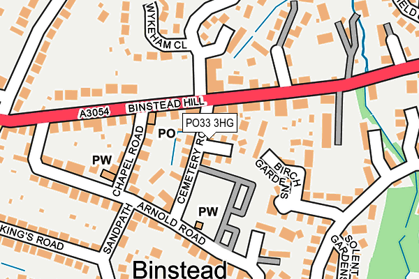 PO33 3HG map - OS OpenMap – Local (Ordnance Survey)