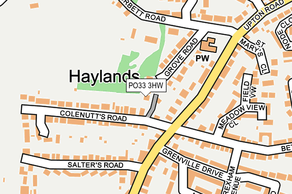 PO33 3HW map - OS OpenMap – Local (Ordnance Survey) PO33 3HW map - OS OpenMap – Local (Ordnance Survey)