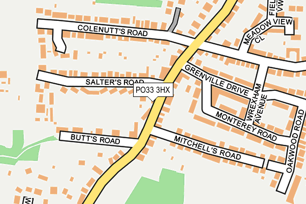 PO33 3HX map - OS OpenMap – Local (Ordnance Survey) PO33 3HX map - OS OpenMap – Local (Ordnance Survey)
