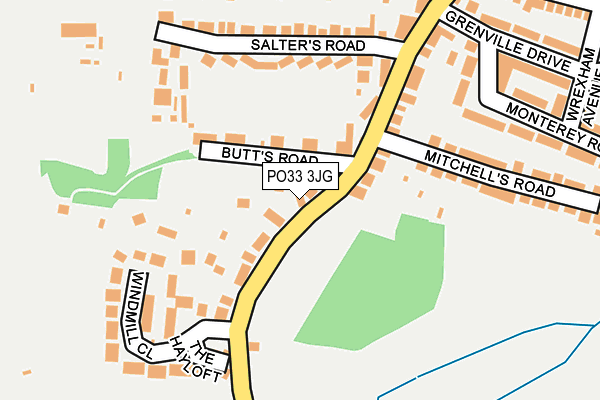 PO33 3JG map - OS OpenMap – Local (Ordnance Survey)