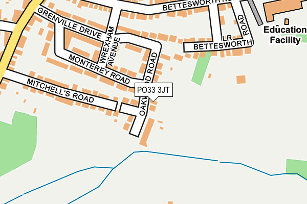 PO33 3JT map - OS OpenMap – Local (Ordnance Survey)