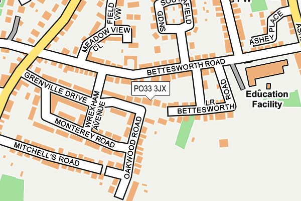 PO33 3JX map - OS OpenMap – Local (Ordnance Survey) PO33 3JX map - OS OpenMap – Local (Ordnance Survey)