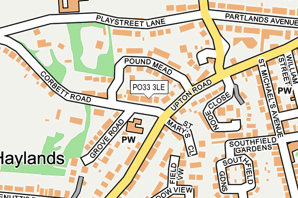 PO33 3LE map - OS OpenMap – Local (Ordnance Survey) PO33 3LE map - OS OpenMap – Local (Ordnance Survey)