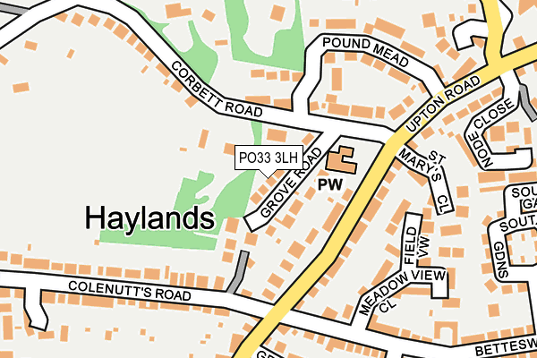 PO33 3LH map - OS OpenMap – Local (Ordnance Survey) PO33 3LH map - OS OpenMap – Local (Ordnance Survey)