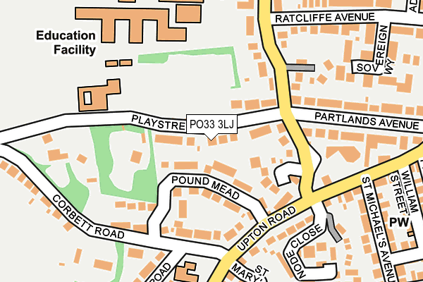 PO33 3LJ map - OS OpenMap – Local (Ordnance Survey) PO33 3LJ map - OS OpenMap – Local (Ordnance Survey)