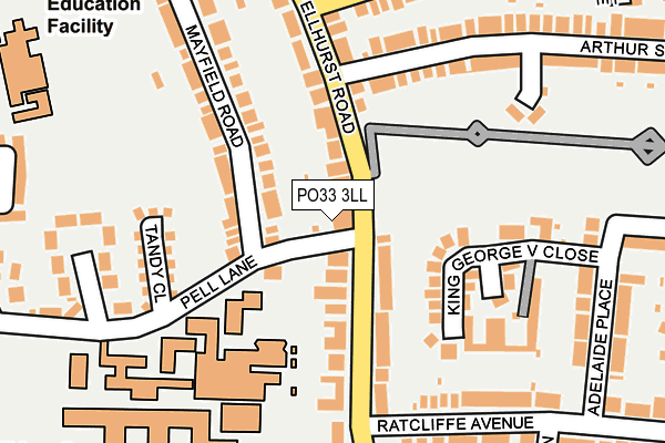 PO33 3LL map - OS OpenMap – Local (Ordnance Survey) PO33 3LL map - OS OpenMap – Local (Ordnance Survey)