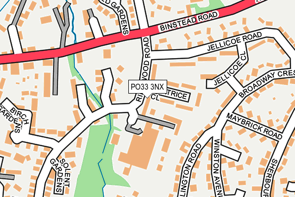 PO33 3NX map - OS OpenMap – Local (Ordnance Survey) PO33 3NX map - OS OpenMap – Local (Ordnance Survey)