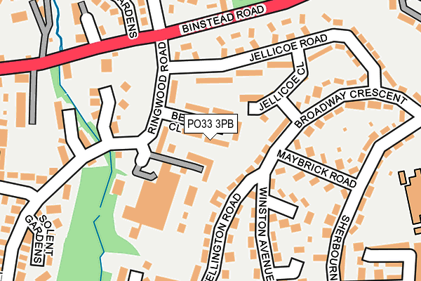 PO33 3PB map - OS OpenMap – Local (Ordnance Survey) PO33 3PB map - OS OpenMap – Local (Ordnance Survey)