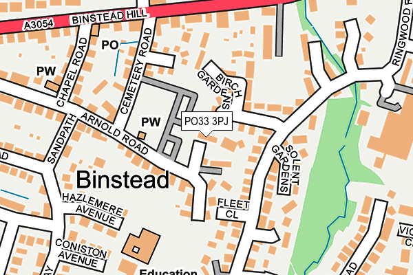 PO33 3PJ map - OS OpenMap – Local (Ordnance Survey) PO33 3PJ map - OS OpenMap – Local (Ordnance Survey)