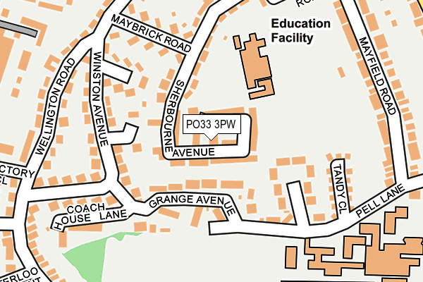 PO33 3PW map - OS OpenMap – Local (Ordnance Survey) PO33 3PW map - OS OpenMap – Local (Ordnance Survey)