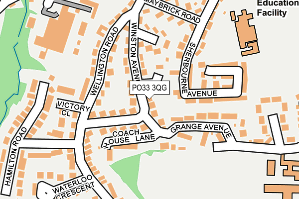 PO33 3QG map - OS OpenMap – Local (Ordnance Survey) PO33 3QG map - OS OpenMap – Local (Ordnance Survey)